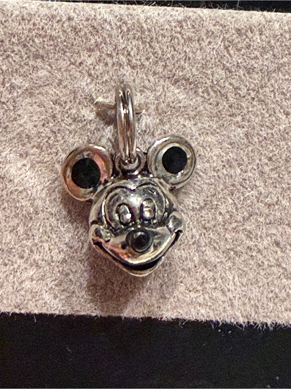 Disney Silver tone Mickey Mouse Head 3D charm Pendant  Collectible vintage stye